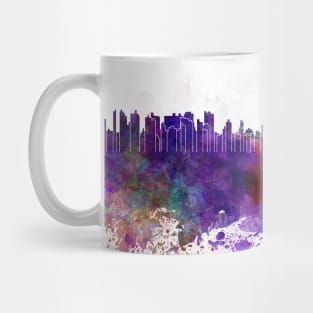 Asuncion skyline in watercolor background Mug